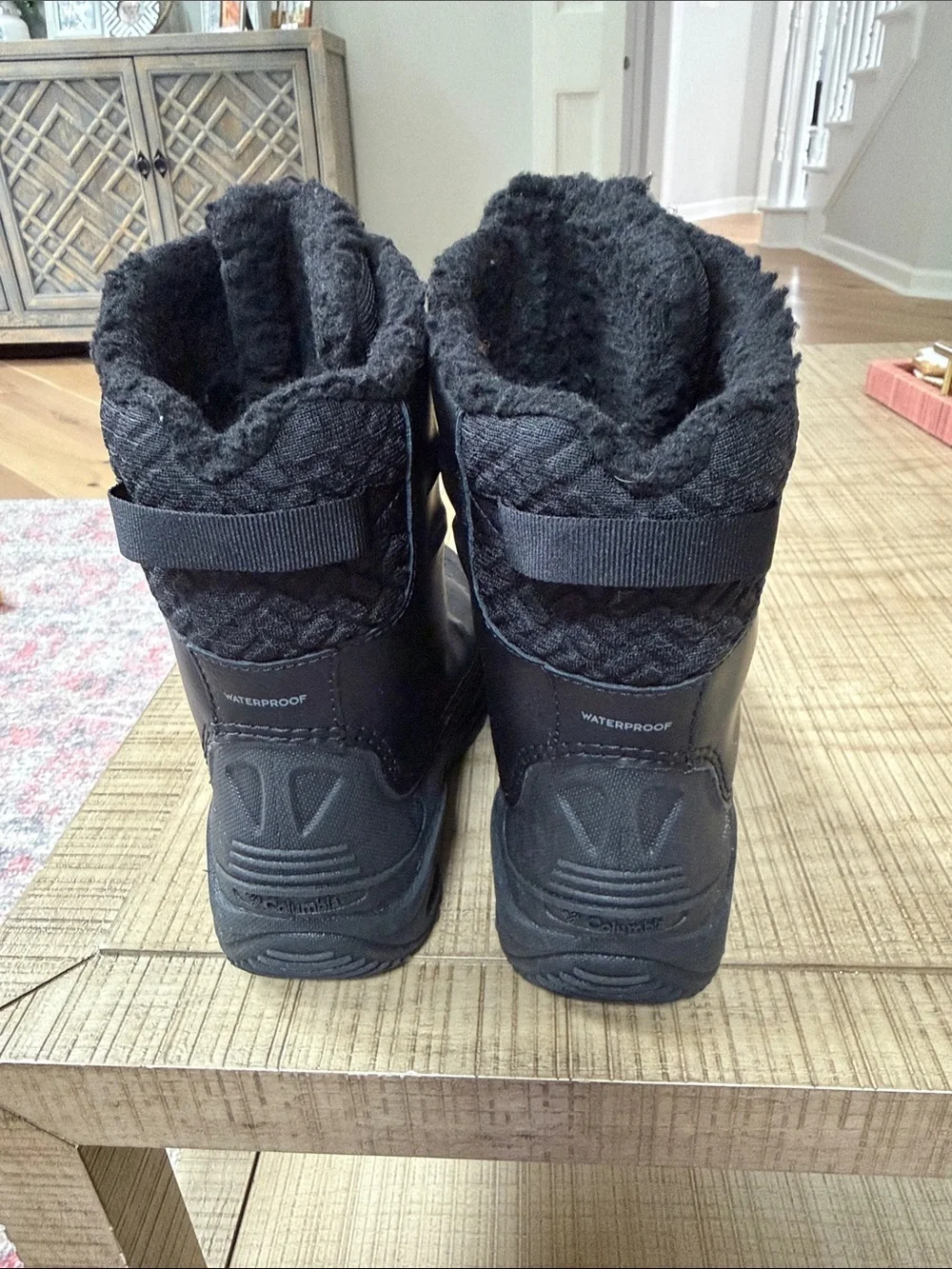 Columbia Kids Black Insulated Waterproof Snow Boots